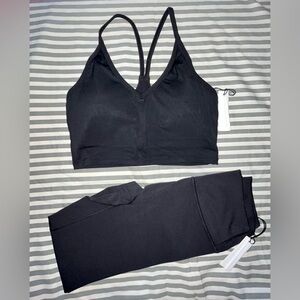 Paragon Fitwear RecStretch SculptSeam Leggings and Legend Brami in Black Size M